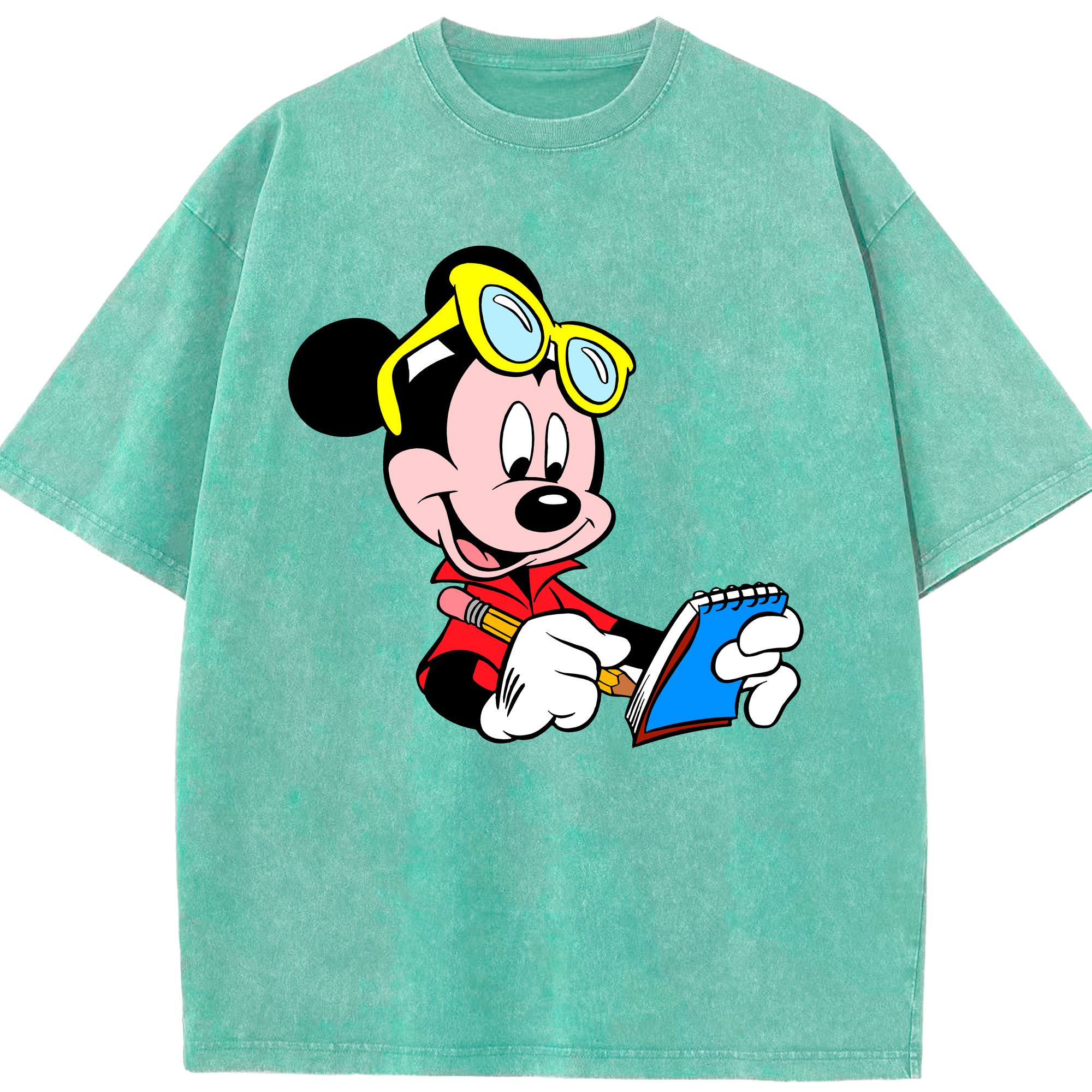 （画像用） ミッキーマウス Mickey Mouse 綿100% ヴィンテージ風 半袖Tシャツ（フロントプリント）
